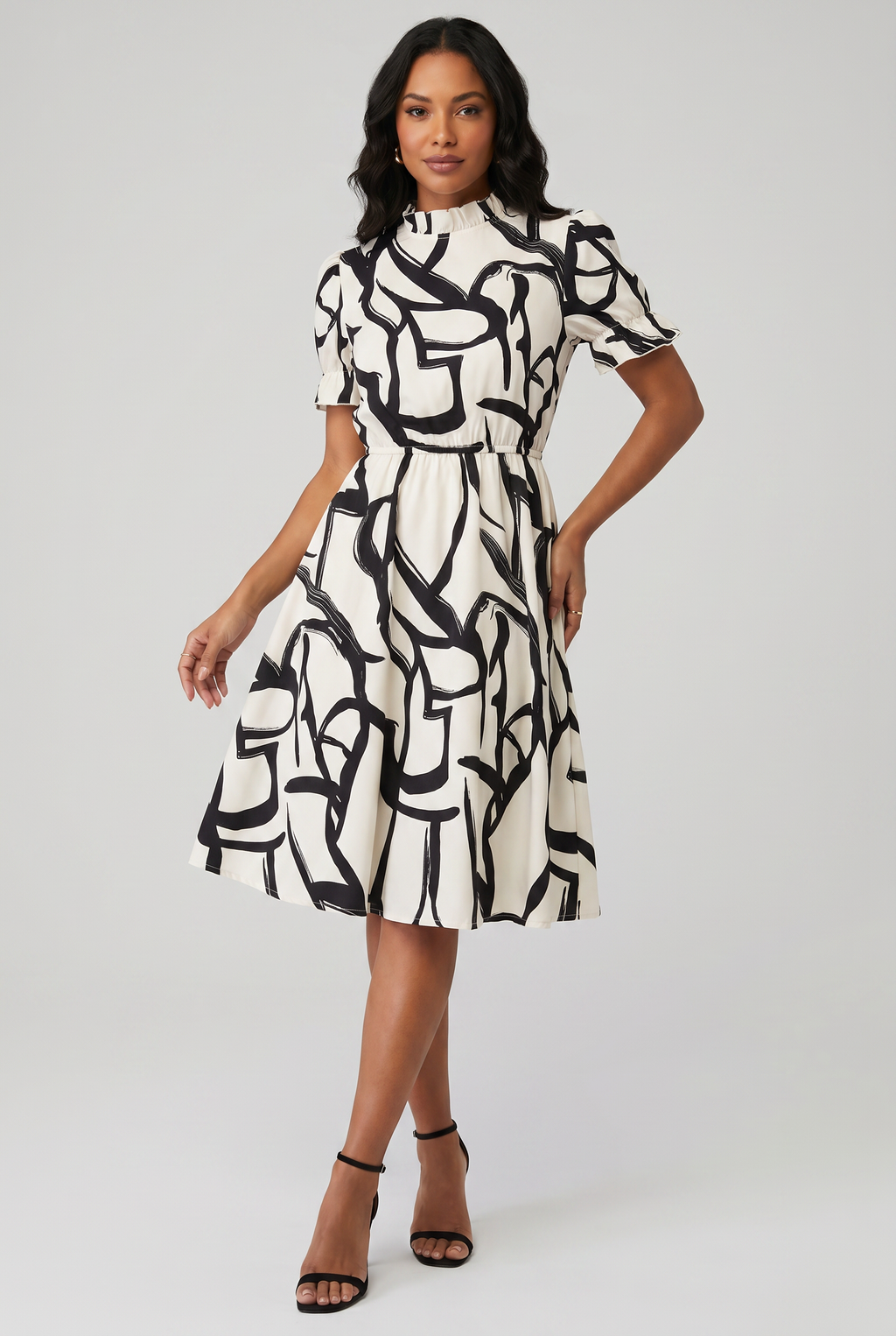 Vestido Feminino Geométrico Elegante