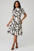 Vestido Feminino Geométrico Elegante