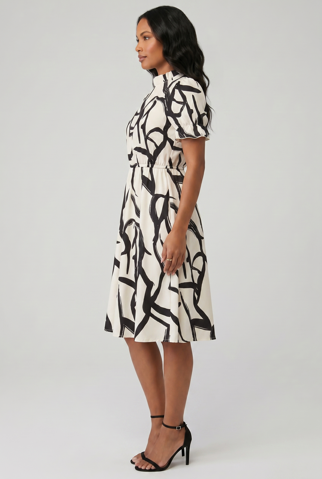 Vestido Feminino Geométrico Elegante