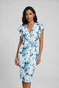 Vestido Feminino Floral Elegante com Amarração