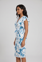 Vestido Feminino Floral Elegante com Amarração